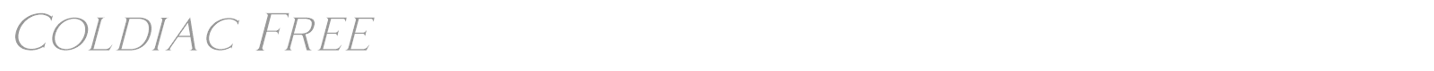 Coldiac font preview